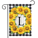 Briarwood Lane Sunflowers Monogram L Garden Flag Sunflower