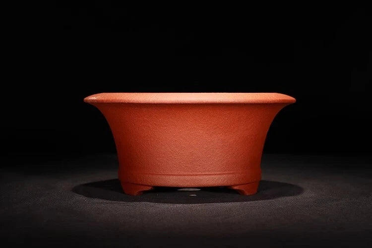 7.3in Chinese Classical Yixing Zisha Clay Planter, Handmade Orchid Garden Bonsai Garden Plants