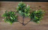 Craft Artificial Boxwood & Berry Bush (3) Sprays 12"  Ht Green Plant