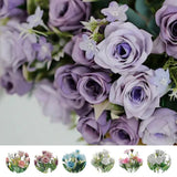 4 Bushes 12" Silk Roses Artificial Flowers Bouquets Party Events Decorations Bouquet