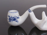 Handmade Ceramics Peony Flower Pattern Tobacco Smoking Pipe #161YD Peony