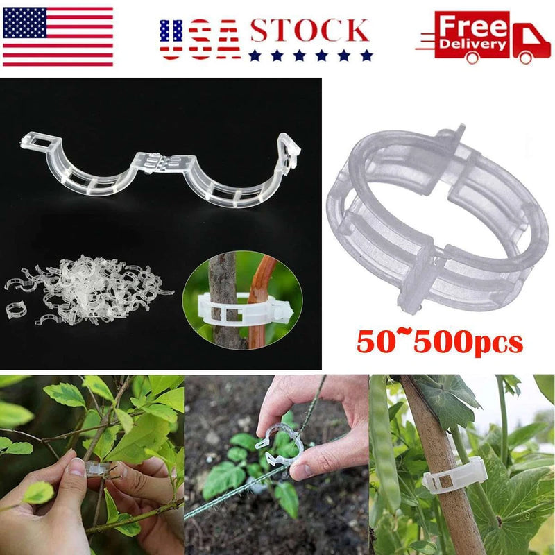50-500pcs Bulk Tomato Cucumber Plant Garden Clip Support Twine Greenhouse 2023 Garden Plants