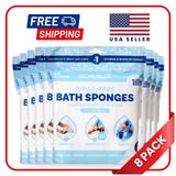 Scrubzz Disposable Rinse Free Bathing Sponges - Unscented, 200 Count Bouquet