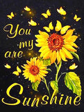 Sunflower You Are My Sunshine Iron On Transfer-T-Shirt + Light & Dark Fabrics #4 Sunflower
