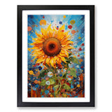 Sunflower Action No.2 Framed Canvas Wall Art Print Poster Picture, Home Decor Sunflower