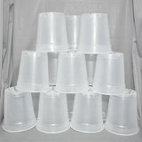 Set of 15 clear 6-inch round plastic orchid pots