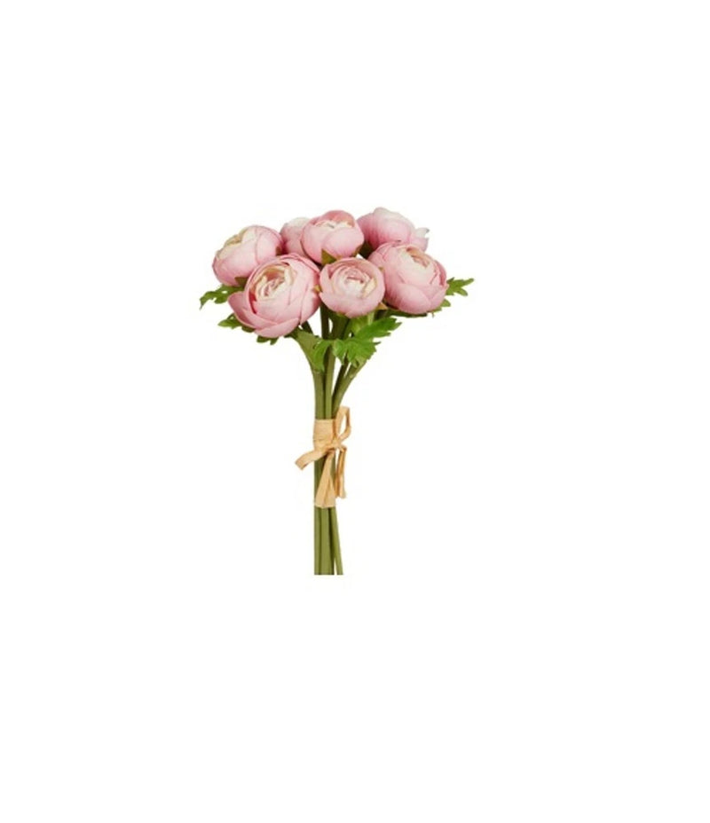 Raz Imports Soft Touch Ranunculus Bundle, Light Pink - 11" (F4502055B) Ranunculus