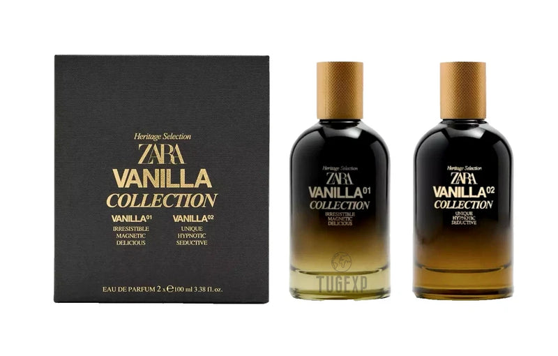 ZARA Vanilla Collection 01 & Vanilla Collection 02 EDP Duo Set Men Perfume New EDP