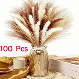 Natural Dried Flower Bouquet Reed Flores Pampas Grass Bunch Wedding Home Decor Bouquet