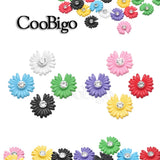 Assorted Colours Plastic Daisy Shape Flatback Flower With Rhinestone Decorations Daisies