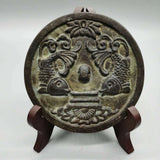 4.5" Collect China Pure Bronze Tree Peony Sunflower Flower Incense Burner Cense Sunflower