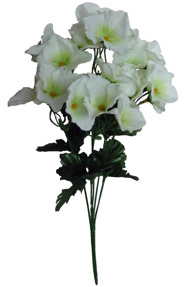 (12-Pack) Cream Green Hydrangea 13" Bush Silk Flower Craft In/Outdoor Decor US Hydrangea