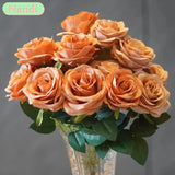 9 Heads Rose Bouquet Artificial Flower Wedding Rose Decor Display Floral Gift Roses