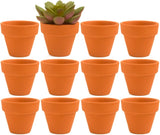 Mini Terracotta Clay Flower Pots 2 inch with Drainage Holes for for Tiny Cactus Garden Plants