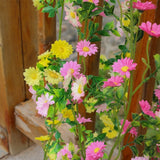 Artificial 2 1m Daisy and Sunflower Vine for Stylish Event and For Home Decor Sunflower
