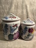 Vintage Williams - Sonoma RB Bernardo Hydrangea Flora Canister 10Óx7Ó-8.5Óx5Ó Hydrangea