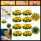 10 Pcs Artificial Yellow Sunflower Flowers - Silk Floral Arrangements for Weddin Sunflower