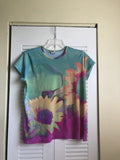 Mimi Maternity Small Sunflower Short Sleeve Top Shirt ~Excellent Used Condition~ Sunflower