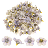 100-Pack Artificial Flower Heads, Mini Silk Faux Daisy Flowers DIY [Gray Purple] Daisies