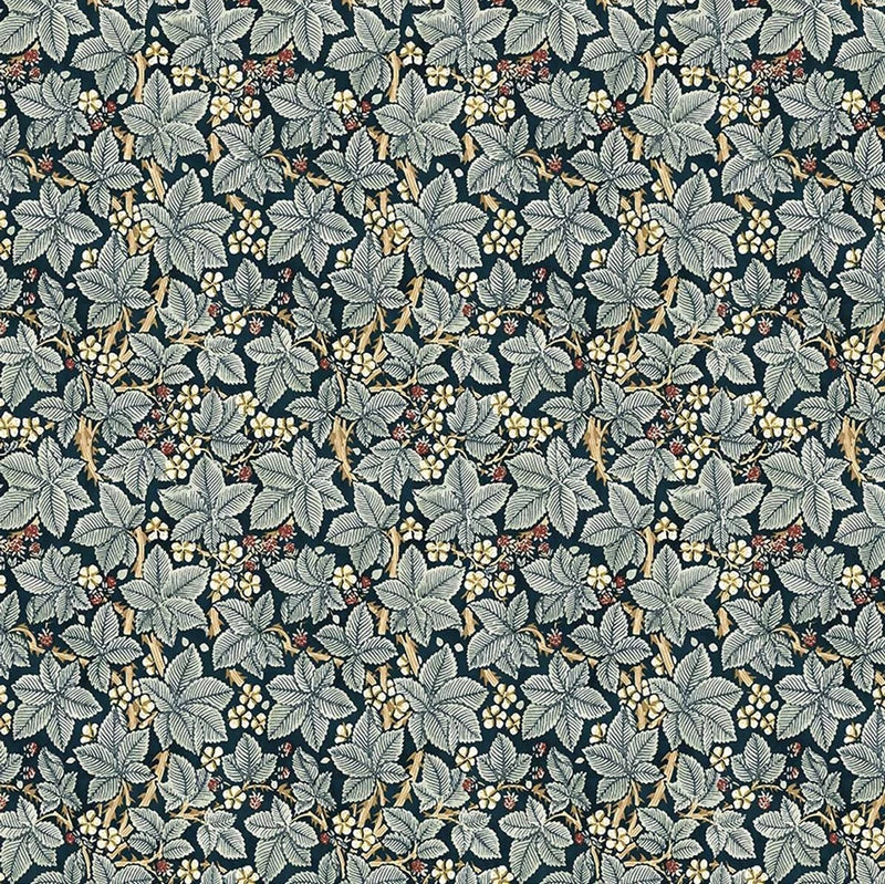 Free Spirit - Original Morris & Co - Bramble - Indigo, Fabric BTY Flowering Plants