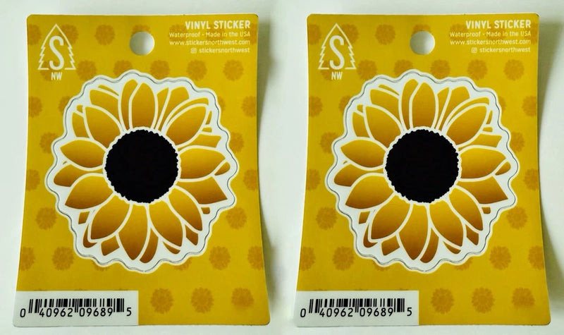 Yellow SunFlower Sticker NORTHWEST Vinyl Decal 2 Waterproof Daisy plant in bloom Sunflower