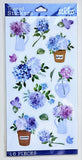 Flowers Hydrangea,  Sticker Sheet / Sticko Hydrangea
