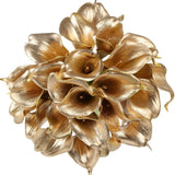 Gold Flowers, 24pcs Gold Calla Lilies Artificial Flowers for Decoration for D... Lily