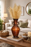 Amphora-Style Decorative Vase w/Handles Pampas Grass Home Decor Pampas Grass