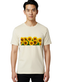 Sunflowers-9 Mens Graphic Tee, 100% Cotton, Casual Summer Wear Sunflower