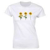 Plant Flowers Sunflower Printed T-Shirt for Women Sunflower