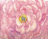 PAINTING WATERCOLOR 11X14 AND WHITE MAT 16X20 FLOWER PEONY PINK PURPLE LAVENDER Peony