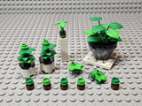LEGO Potted Plant Set  Home Decor Green Leaves Office House Building Green Plant