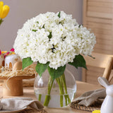 8 Pcs White Hydrangea Artificial Flowers 18 Inch Valentines Faux Hydrangea Fl... Hydrangea