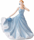 Royal Doulton Pretty Ladies Flower Of The Month October Hydrangea 6.7_ Hydrangea