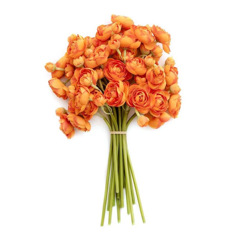 Ling's Moment Ranunculus Artificial Flower, Faux Silk Mini Ranunculus Flowers... Ranunculus