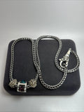 Auth Trollbeads Sterling Silver Winter Jewel & Hydrangea Flower Clasp Necklace Hydrangea