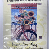 Evergreen Flag SUNFLOWERS WELCOME USA Bicycle 29 X 43 Heavy Duty NIP Sunflower