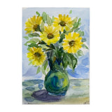 original Watercolor Art Sunflower Painting floral Artwork Flower Painting Sunflower