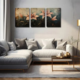 3pcs Lily Flower Design Deco Perfect Wall Art Canvas Unframed/Framed Lily