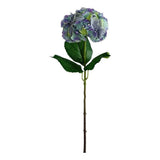 Nearly Natural 30" Artificial Hydrangea Flower Stems in Blue (Set of 3) Hydrangea