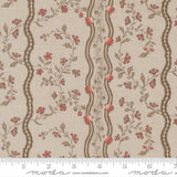 Fleur de Paris Smoke Stripe by French General Moda 1/2 Yd 13993 16 Flowering Plants