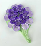 Herend Porcelain Purple Hydrangea Flower Figurine Hydrangea