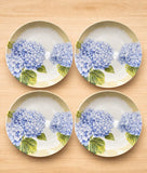 Pasta Dinner Bowls With Hydrangea & Textured Tim 8.5Ó Set-4 Hydrangea