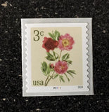 2024USA #5904 3c Peonies - Plate Number Coil Single - PNC Mint flowers Peony