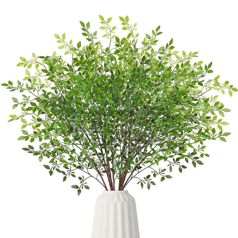 Artificial Plant 43.3 Inch Artificial Plant Branch 4 Pcs Artificial Green Ste... Green Plant