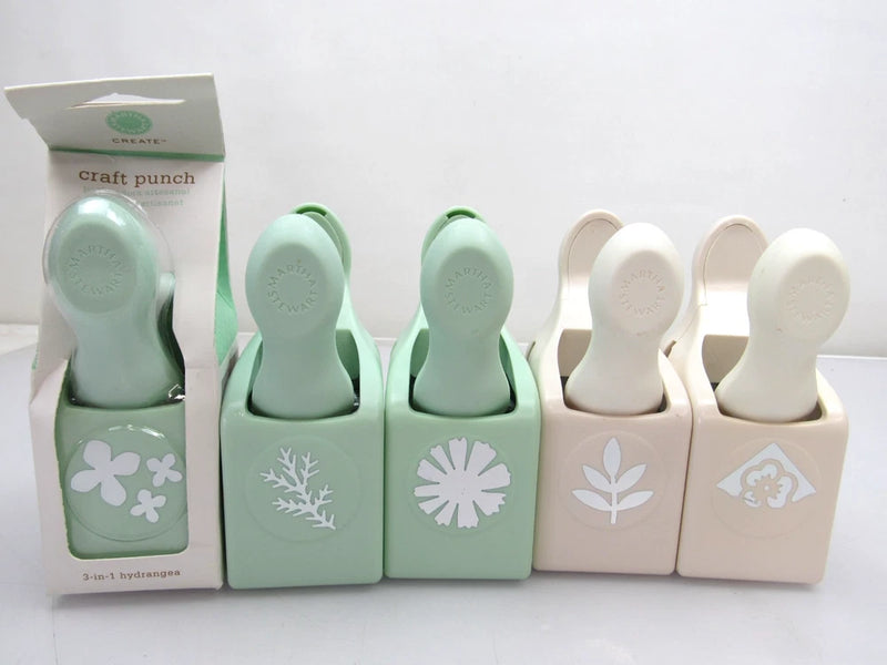 Martha Stewart Punch Lot of 5 Plants Flowers Hydrangea Leaf Crafts Scrapbooking Hydrangea