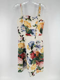 Vintage Mica Size 8 Floral Hydrangea Cotton Sun Dress Cottagecore Hydrangea