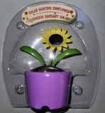 PURPLE Solar Dancing SUNFLOWER Sun & Light Powered BOBBLEHEAD Gift TOY FLOWER Sunflower