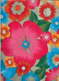 Oilcloth Fabric Tropical London Gold Pattern Sold in Yard or Bolt Flowering Plants