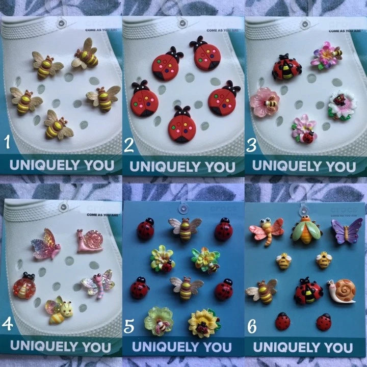 Crocs Handmade jibbitz 5pc bumble bee sunflower bees daisy shoe charms set 19 Sunflower